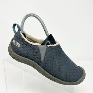 KEEN Denim Blue Gray Howser III Slip-On Shoes Faux Fur Lined Size 6 Comfort